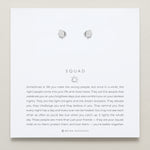 Bryan Anthonys Silver Squad Icon Stud Earrings On Card