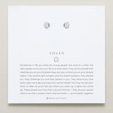 Bryan Anthonys Silver Squad Icon Stud Earrings On Card