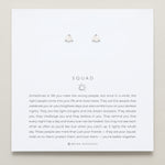 Bryan Anthonys Silver Squad Crystal Stud Earrings On Card