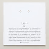 Bryan Anthonys Silver Squad Crystal Stud Earrings On Card
