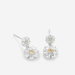 Bryan Anthonys Bloom Silver Crystal Daisy Drop Earrings Macro