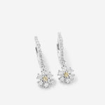 Bryan Anthonys Bloom Silver Crystal Daisy Huggies Earrings Macro