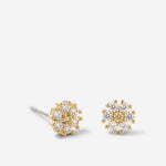 Bryan Anthonys Bloom Clear Gold Stud Earrings Macro