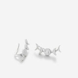 Bryan Anthonys Phases Celestial Moon Ear Climber Earrings in Silver