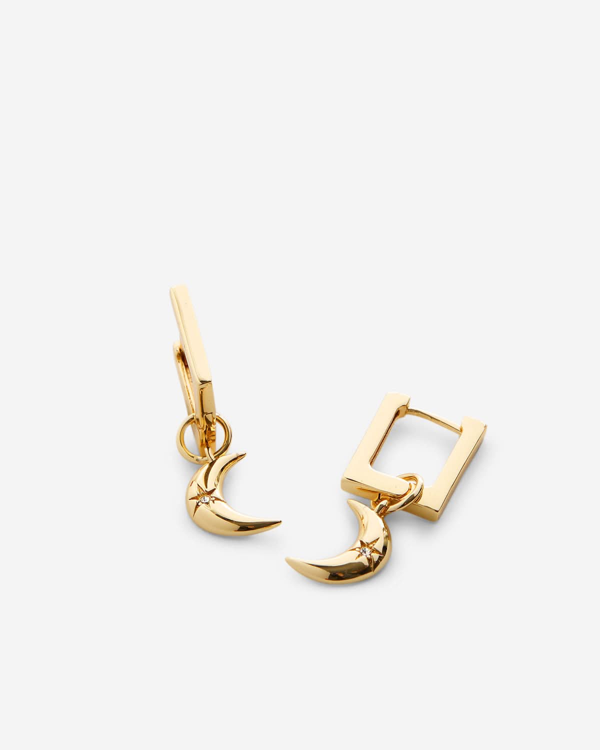 Bryan Anthonys Keep Dreaming Moon Huggies Earrings in Gold