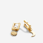 Bryan Anthonys Sun Moon & Stars Celestial Huggies Earrings in Gold