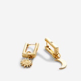 Bryan Anthonys Sun Moon & Stars Celestial Huggies Earrings in Gold