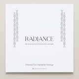 Bryan Anthonys Radiance Collection Baguette Chandelier Earrings Emerald Cut in Silver On Card
