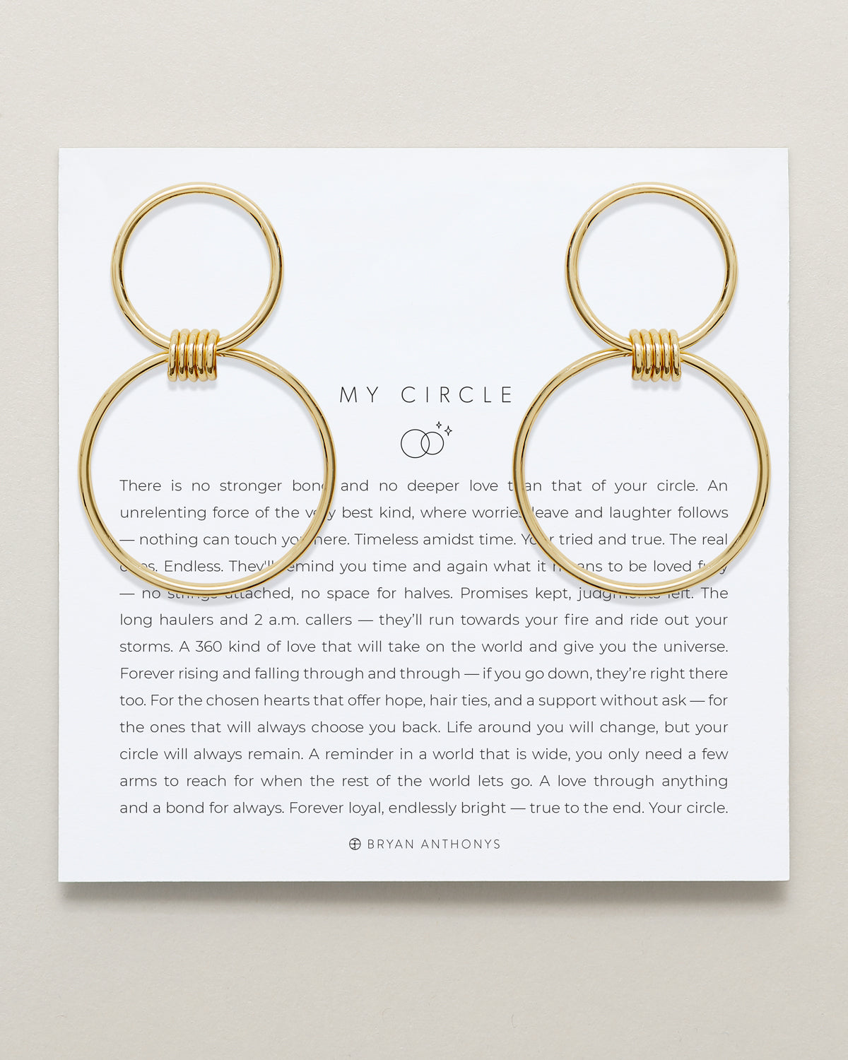 Bryan Anthonys My Circle Friendship Statement Hoop Earrings Gold