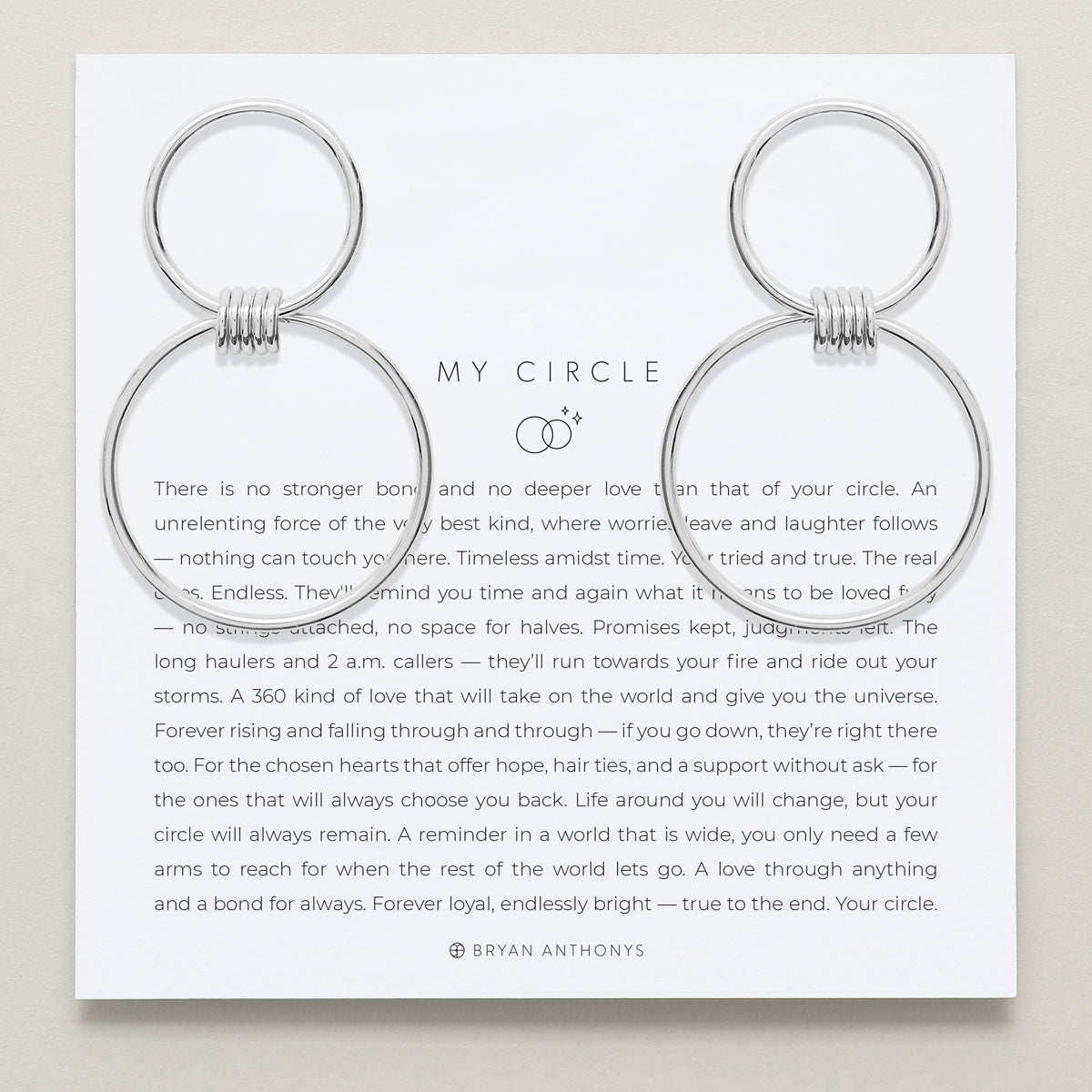 Bryan Anthonys My Circle Friendship Statement Hoop Earrings Silver