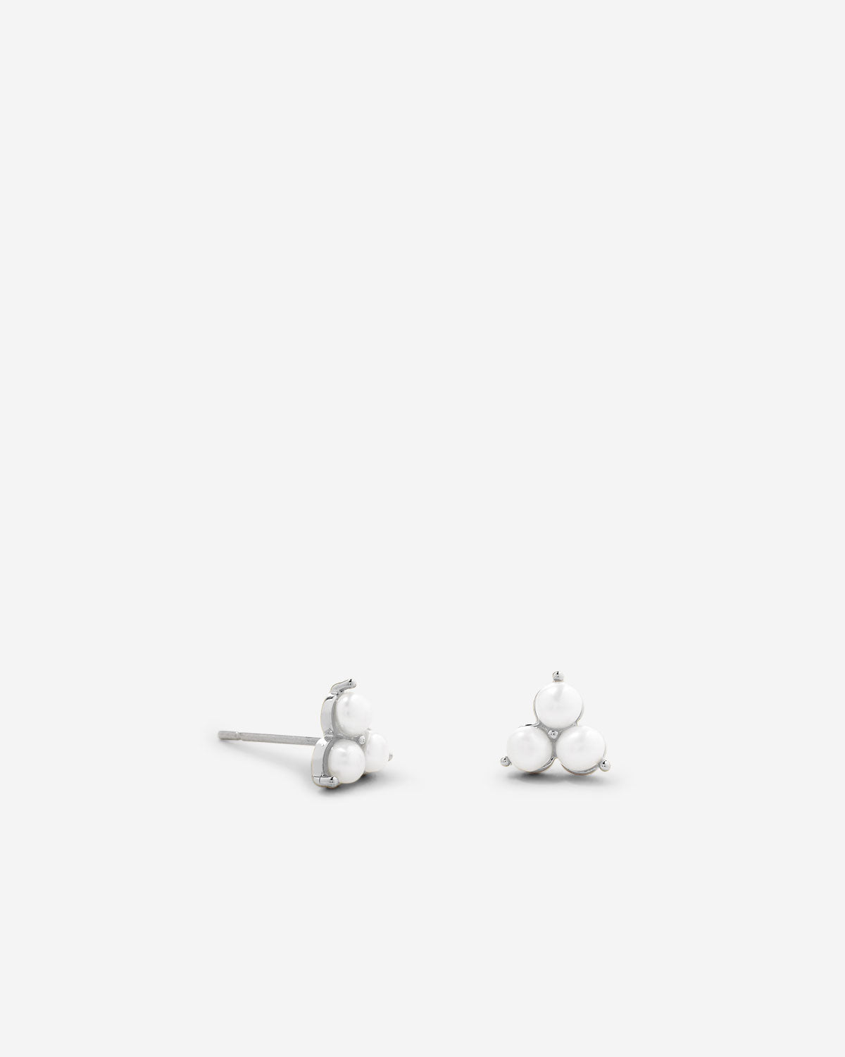Bryan Anthonys Grit Silver Stud Pearl Earrings Macro
