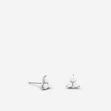 Bryan Anthonys Grit Silver Stud Pearl Earrings Macro