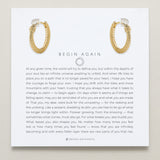 Bryan Anthonys Begin Again Midi Hoops Earrings In Gold On Meaning Card