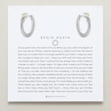 Bryan Anthonys Begin Again Midi Hoops Earrings In Silver On Meaning Card