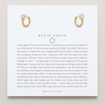 Bryan Anthonys Begin Again Mini Hoop Earrings in Gold On Meaning Card