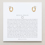 Bryan Anthonys Begin Again Mini Hoop Earrings in Gold On Meaning Card