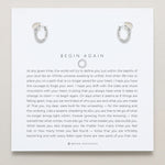 Bryan Anthonys Begin Again Mini Hoop Earrings in Silver On Meaning Card