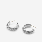 Bryan Anthonys Layers of You Silver Aligned Beaded Hoops Macro