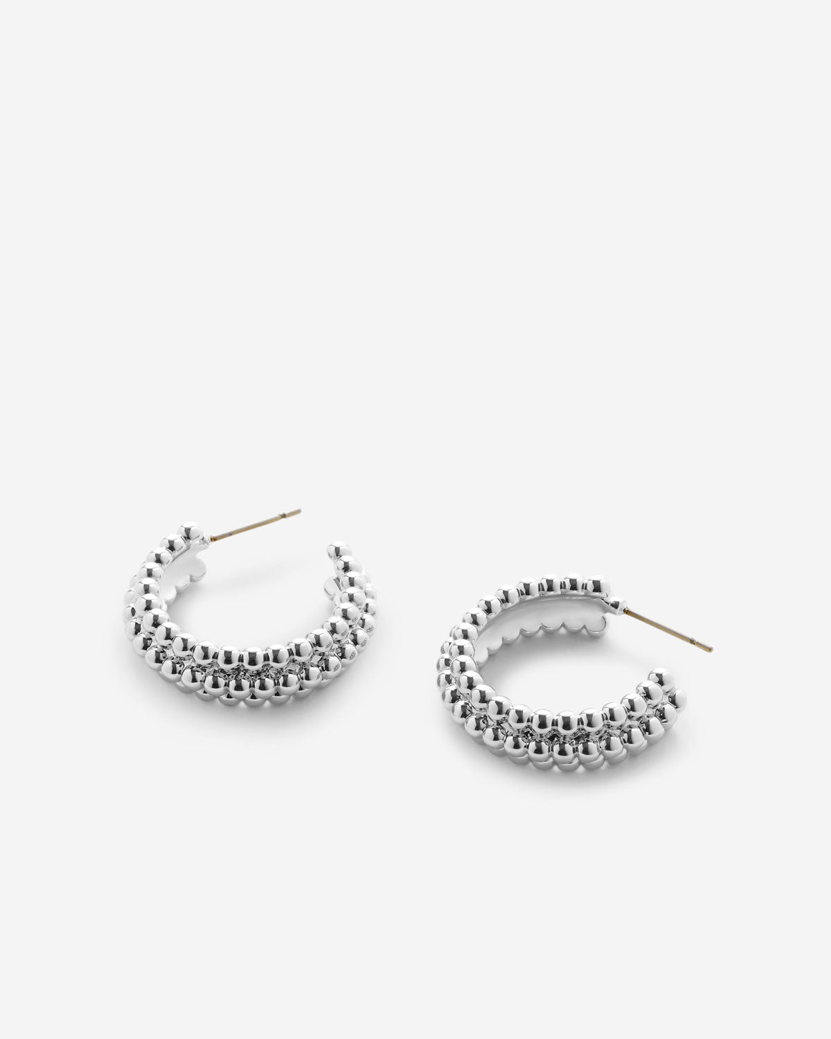 Bryan Anthonys Layers of You Silver Aligned Beaded Hoops Macro