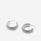 Bryan Anthonys Layers of You Silver Aligned Beaded Hoops Macro