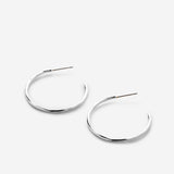 Bryan Anthonys Layers of You Silver Simplicity Midi Hoops Macro