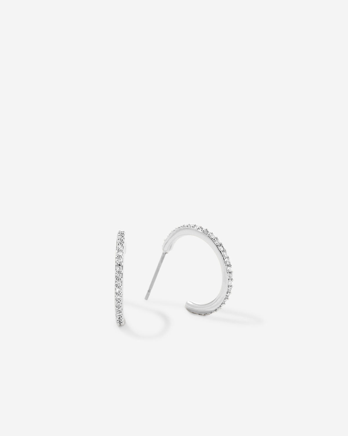 Bryan Anthonys Layers of You Silver Simplicity Pave Hoops Macro