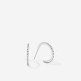 Bryan Anthonys Layers of You Silver Simplicity Pave Hoops Macro