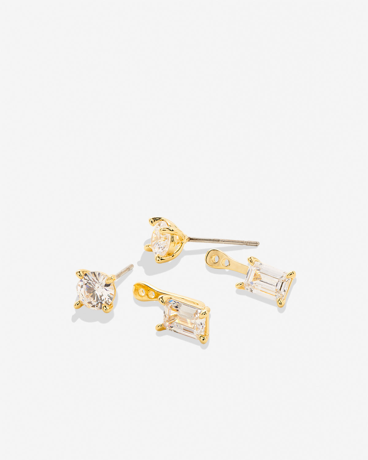 Bryan Anthonys Radiance Collection Emerald Cut Ear Jackets Gold