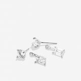 Bryan Anthonys Radiance Collection Emerald Cut Ear Jackets Silver