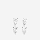 Bryan Anthonys Radiance Collection Pear Cut Ear Jackets Silver