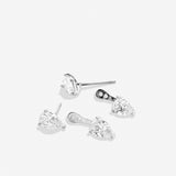 Bryan Anthonys Radiance Collection Pear Cut Ear Jackets Silver
