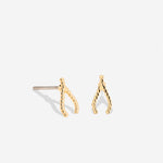 Bryan Anthonys Just For Luck Collection Wishbone Earrings Gold