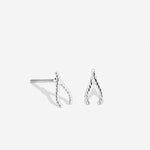 Bryan Anthonys Just For Luck Collection Wishbone Earrings Silver