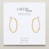 Bryan Anthonys Layers of You Aligned Gold Hoop Earrings On Card