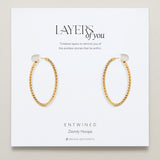 Bryan Anthonys Layers of You Entwined Gold Hoop Earrings On Card