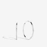 Bryan Anthonys Layers of You Simplicity Silver Hoop Earrings Macro