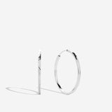 Bryan Anthonys Layers of You Simplicity Silver Hoop Earrings Macro