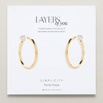 Bryan Anthonys Layers of You Simplicity Gold Hoop Earrings On Card