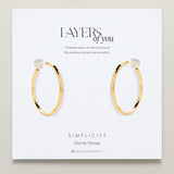 Bryan Anthonys Layers of You Simplicity Gold Hoop Earrings On Card