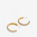 Bryan Anthonys Unstoppable Pave Midi Hoops Gold
