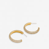 Bryan Anthonys Unstoppable Pave Midi Hoops Gold