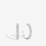 Bryan Anthonys Unstoppable Pave Midi Hoops Silver