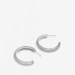 Bryan Anthonys Unstoppable Pave Midi Hoops Silver
