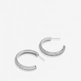 Bryan Anthonys Unstoppable Pave Midi Hoops Silver