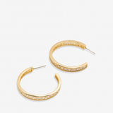 Bryan Anthonys Radiance Collection Baguette Maxi Hoop Earrings Gold