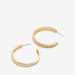 Bryan Anthonys Radiance Collection Baguette Maxi Hoop Earrings Gold