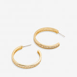 Bryan Anthonys Radiance Collection Baguette Maxi Hoop Earrings Gold