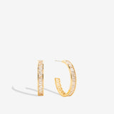 Bryan Anthonys Radiance Collection Baguette Midi Hoop Earrings Gold