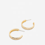 Bryan Anthonys Radiance Collection Baguette Midi Hoop Earrings Gold