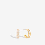 Bryan Anthonys Radiance Collection Baguette Mini Hoop Earrings Gold